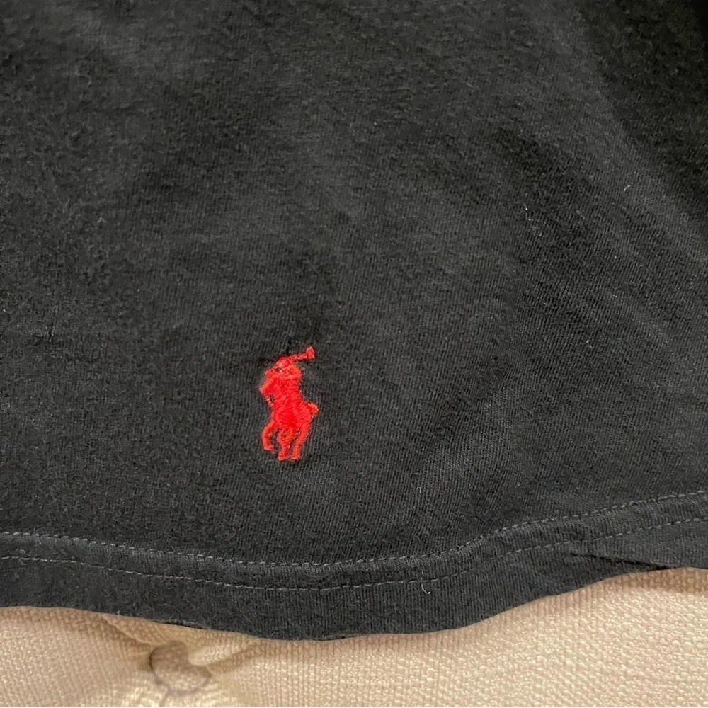 AX: Polo Ralph Lauren Solid Crew Tee Black Soft 100% Cotton Sz XL